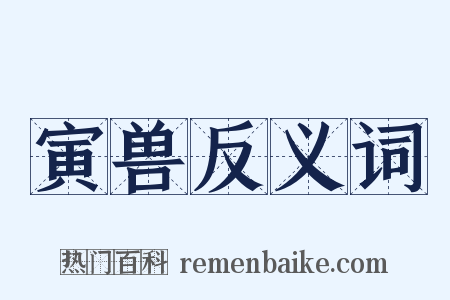寅兽反义词是什么意思的图片